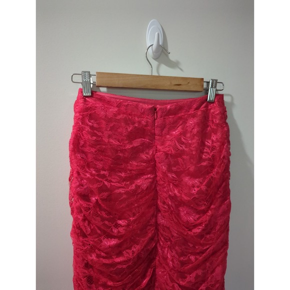 Majorelle Revolve Hot Pink Lace Mermaid Skirt - Picture 3 of 5